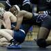 Pioneer wrestler Billy Cobb Gulley wrestles Saline Kevin Fuller on Wednesday, Feb. 6. Daniel Brenner I AnnArbor.com